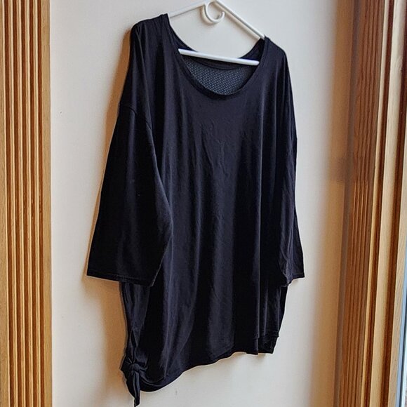 Target Black Side Knot Mesh Back Short Sleeve Jersey Size 3X - Picture 3 of 14